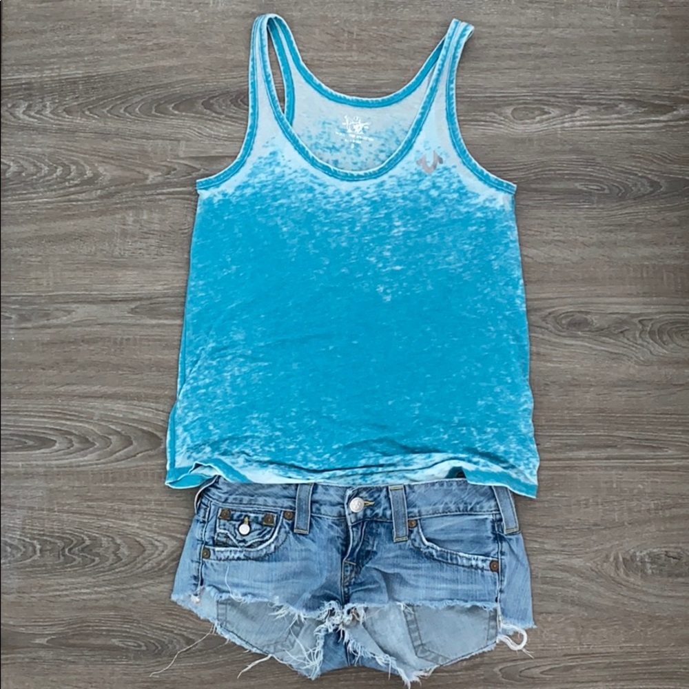 ❤️ True Religion Burnout Tank Top Size S NWOT